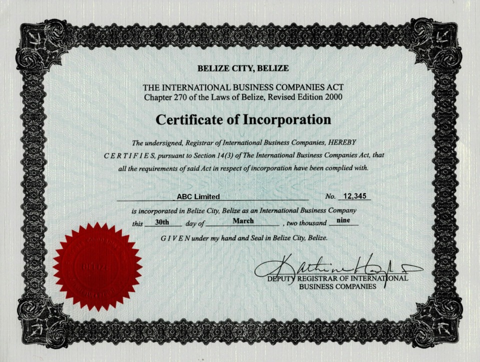 Belize Company Registration